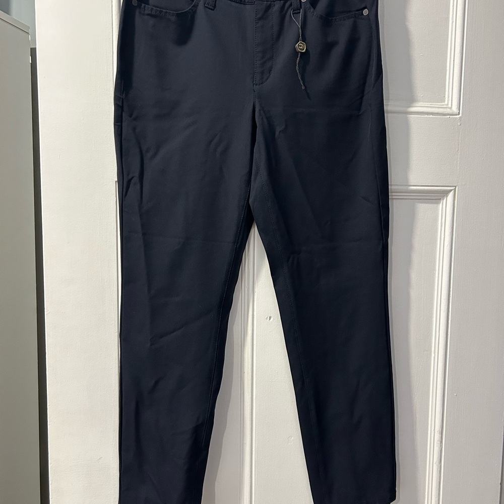 NWOT Cambio Navy Blue Stretch Pants Size 10